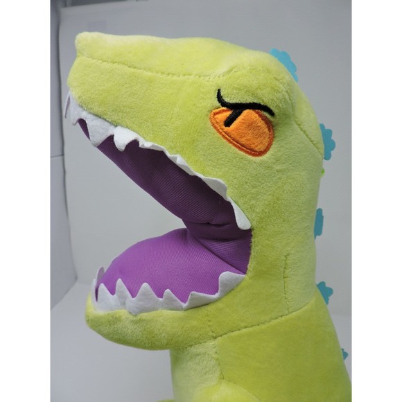Nickelodeon Rugrats Large 16 inch Reptar Dinosaur Plush Stuffed Toy Green Purple - Picture 9 of 10